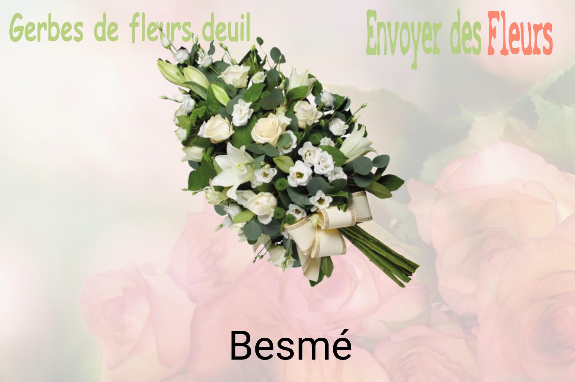 Gerbe de fleurs de deuil livrée à Besmé